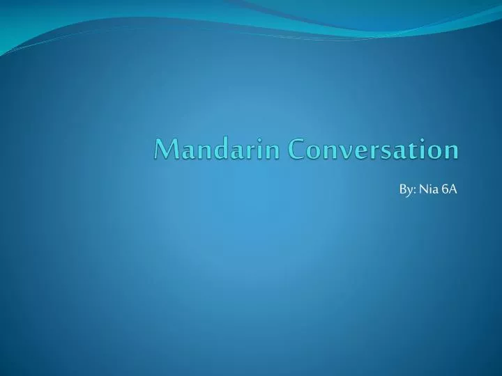 mandarin conversation