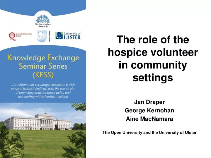 the role of the hospice volunteer in community settings