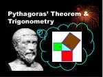 Pythagoras’ Theorem &amp; Trigonometry - slide 1