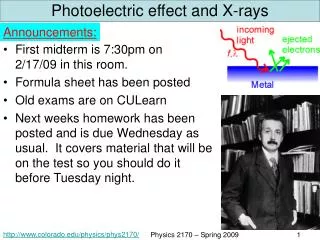 Photoelectric effect and X-rays
