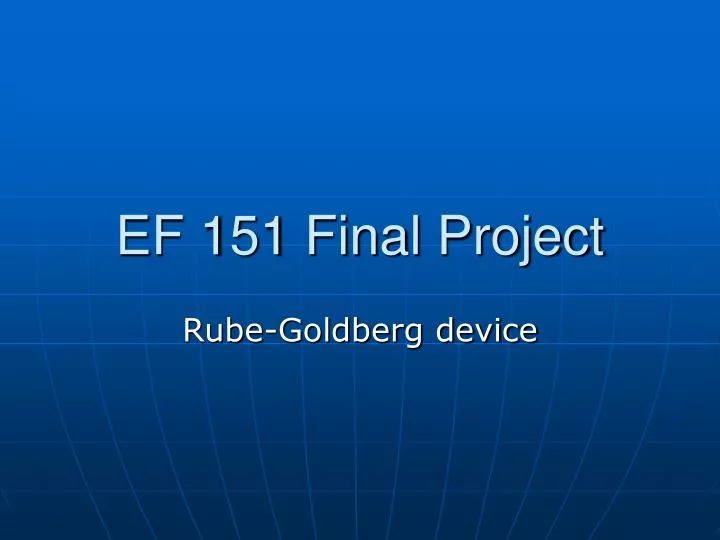 ef 151 final project