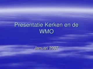 presentatie kerken en de wmo