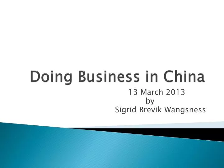 doing business in china