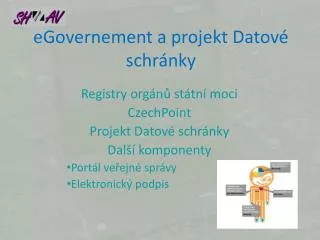 egovernement a projekt datov schr nky