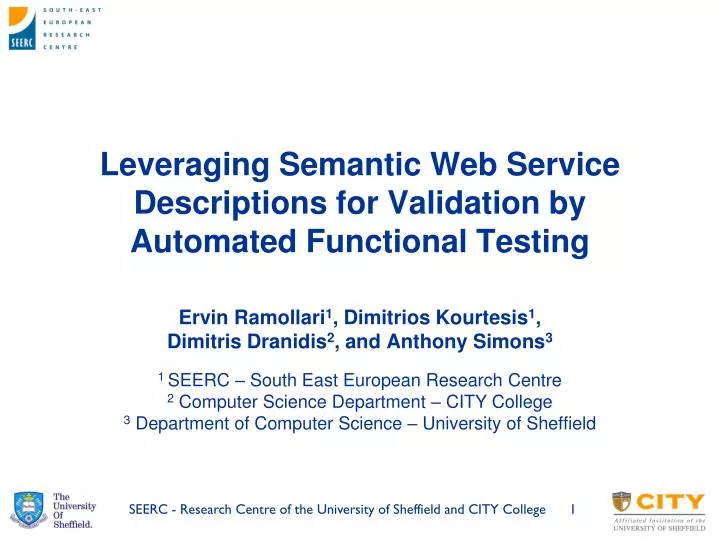 leveraging semantic web service descriptions for validation by automated functional testing