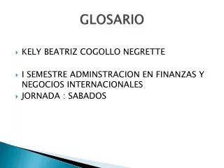 glosario