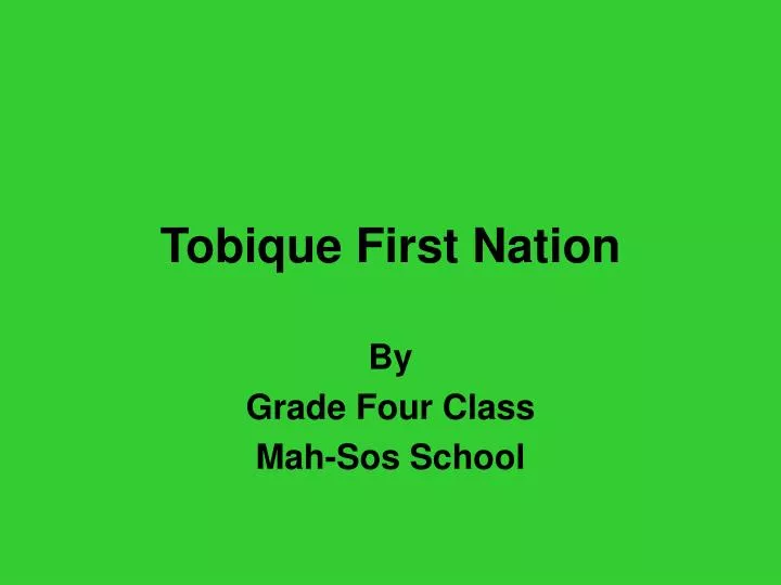 tobique first nation