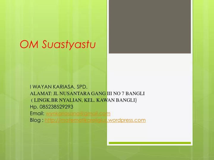 om suastyastu