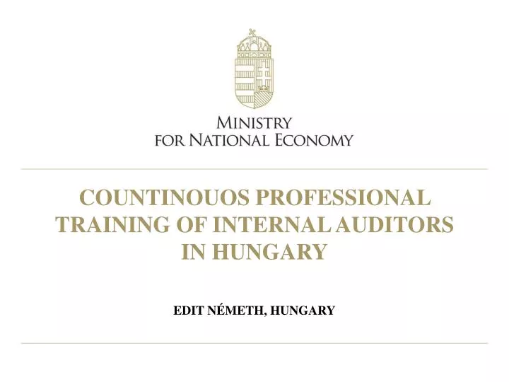 countinouos professional training of internal auditors in hungary