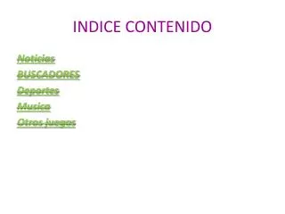indice contenido