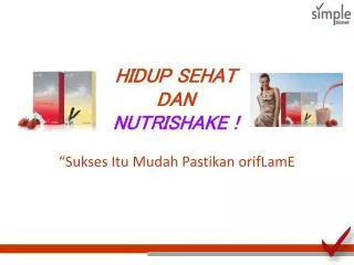 hidup sehat dan nutrishake