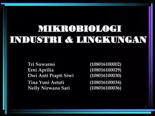 mikrobiologi industri lingkungan