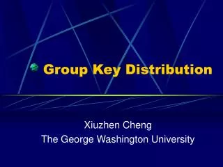 Group Key Distribution