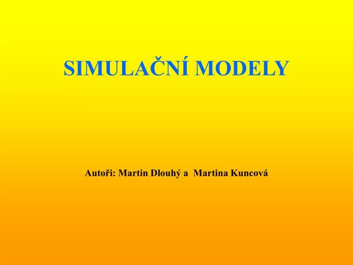 simula n modely