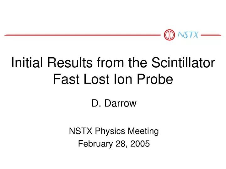 initial results from the scintillator fast lost ion probe