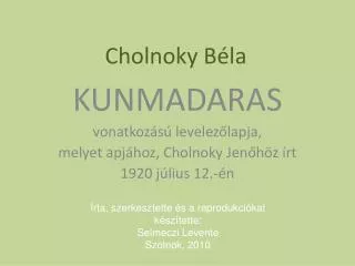 cholnoky b la