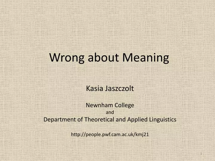 wrong about meaning