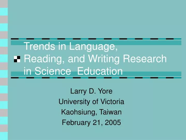 trends in language reading and writing research in science education