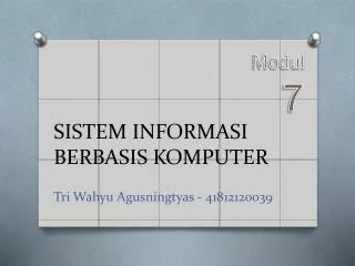 PPT - Evolusi Sistem Informasi Berbasis Komputer PowerPoint ...