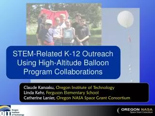 STEM-Related K-12 Outreach Using High-Altitude Balloon Program Collaborations