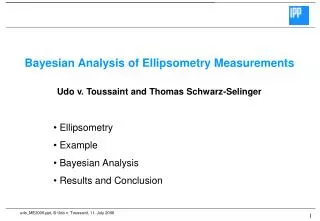 Bayesian Analysis of Ellipsometry Measurements