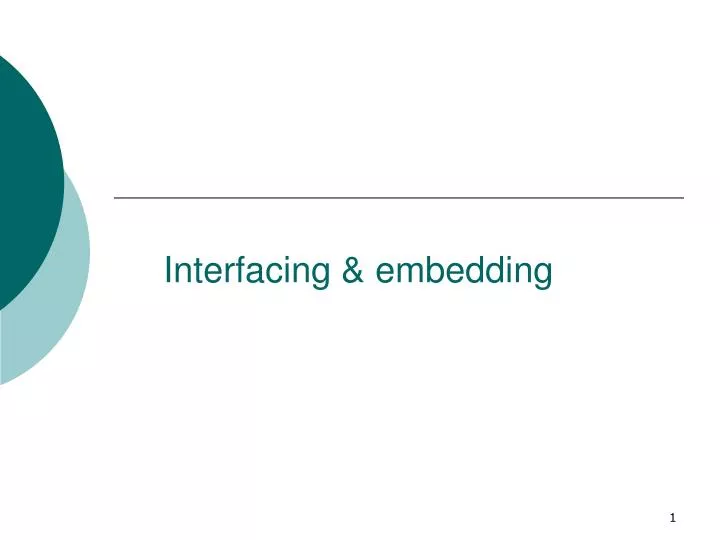 interfacing embedding