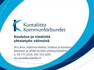 koulutus ja viestint yhteisty n v linein