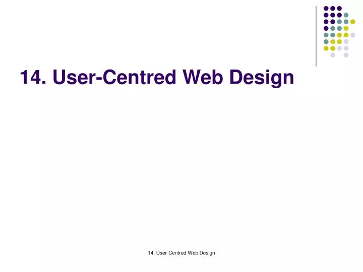 14 user centred web design