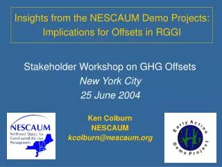 Insights from the NESCAUM Demo Projects: Implications for Offsets in RGGI