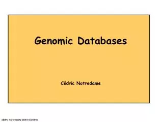 Genomic Databases