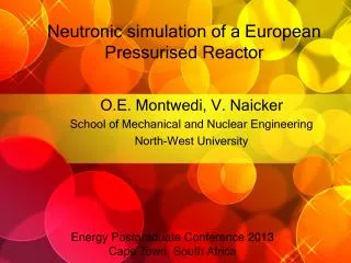 Neutronic simulation of a European Pressurised Reactor