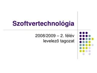 szoftvertechnol gia