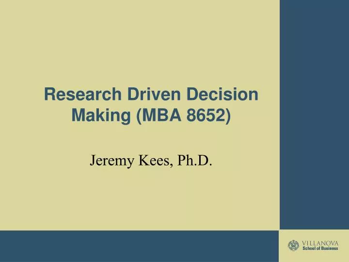 research driven decision making mba 8652