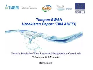 Tempus-SWAN Uzbekistan Report (TIIM &amp;KEEI)
