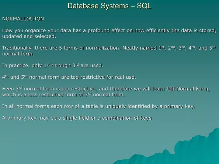 database systems sql