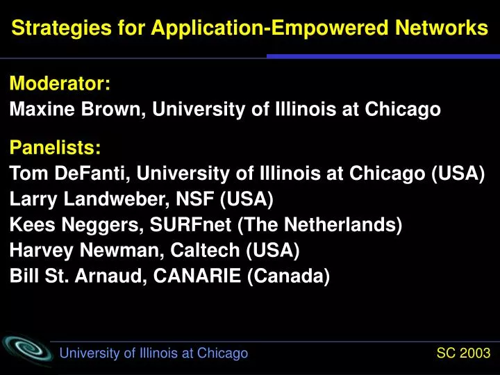 strategies for application empowered networks