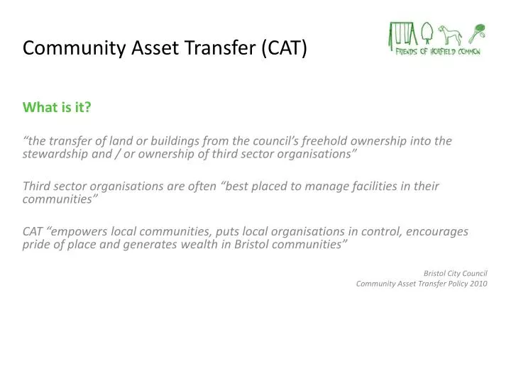 community asset transfer cat