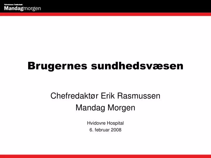 brugernes sundhedsv sen