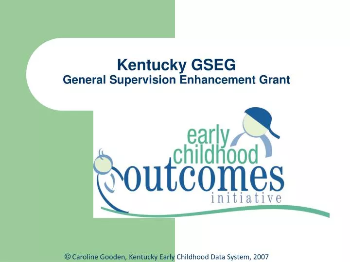 kentucky gseg general supervision enhancement grant