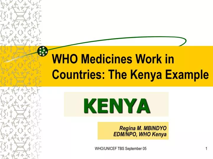 who medicines work in countries the kenya example