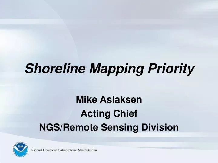 shoreline mapping priority