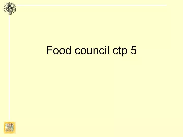 food council ctp 5