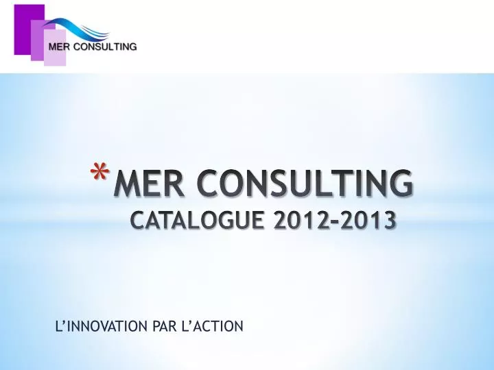 mer consulting catalogue 2012 2013