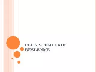 ekos stemlerde beslenme
