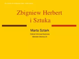 marta sztark oddzia informacji naukowej biblioteki g wnej us