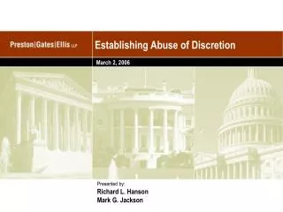 Establishing Abuse of Discretion