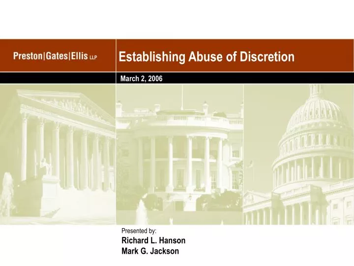 establishing abuse of discretion