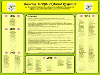 Honoring Our DAISY Award Recipients