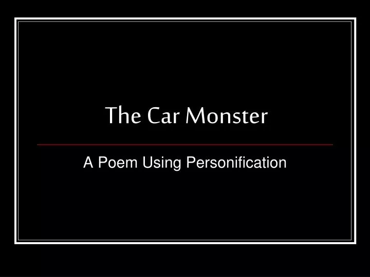 the car monster