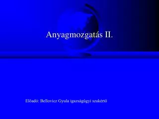anyagmozgat s ii